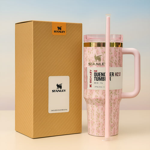 Stanley Quencher H2.0 Tumbler – 40oz Pink Floral