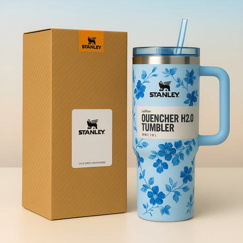 Stanley Quencher H2.0 Tumbler – 40oz Blue Floral