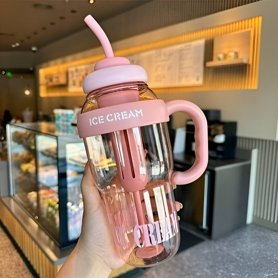 Ice Cream Water Bottle – Baby Pink