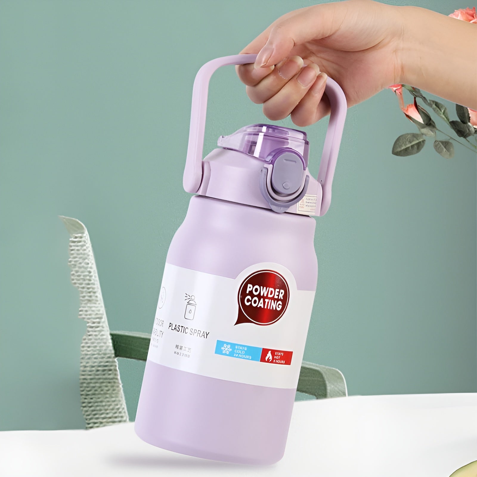 Fashion Water Bottle Stainless Steel 1200ml - Purple