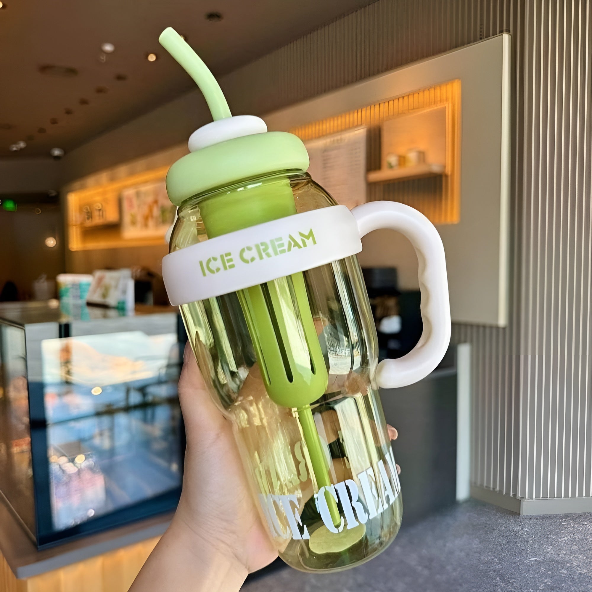 Ice Cream Water Bottle – Green